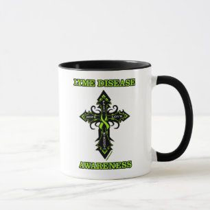 Cross/Awareness...Lyme Disease Two-Tone Coffee Mug