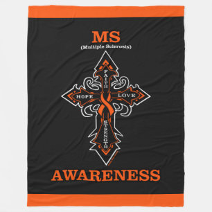 Cross/Awareness...MS Fleece Blanket
