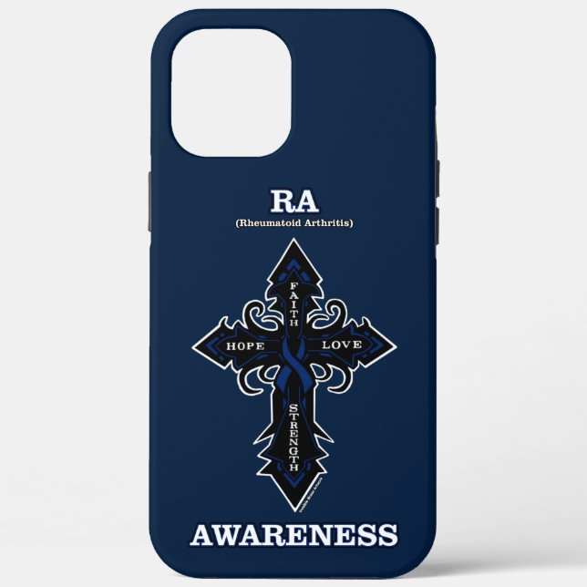 Cross/Awareness...Rheumatoid Arthritis Case-Mate iPhone Case (Back)