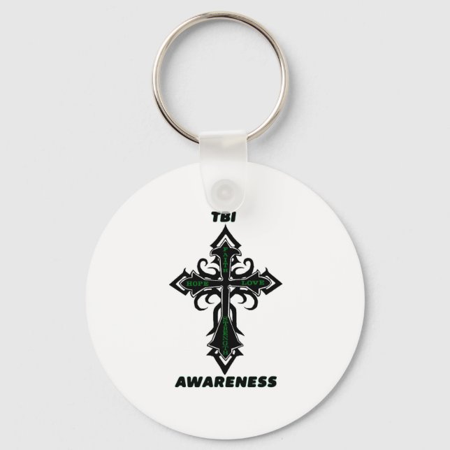 Cross/Awareness...TBI Key Ring (Front)