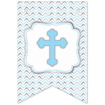 Cross Banner-Blue & Silver