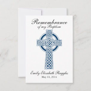 Cross - Baptism Christening Prayer Card