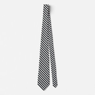 Cross Black and white Stripes  Tie
