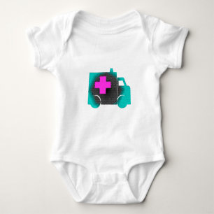 cross blue ambulance nurse emt doctor medical baby bodysuit