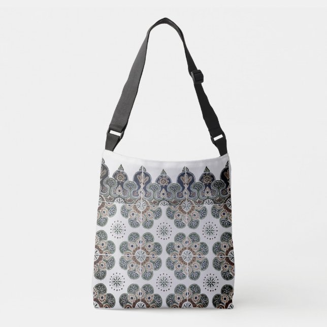 Cross Body Bag black and turquoise (Front)