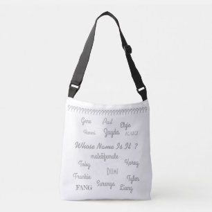 CROSS BODY BAG/WHOSE NAME IS IT? DESIGN Tote