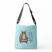 Cross Body Cat Theme Cat Boss Tote