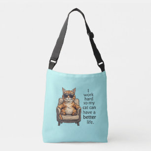 Cross Body Cat Theme Cat Boss Tote