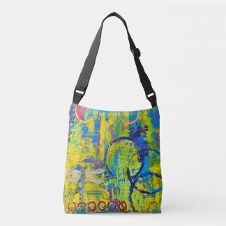 Cross Body Dragonfly Abstract Art Bag
