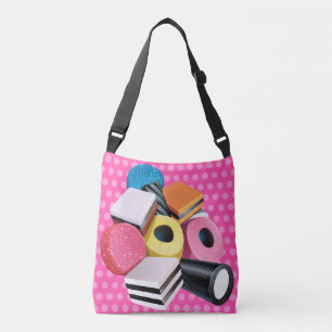 Cross body Tote. Candy Allsorts cascade Pinks Crossbody Bag