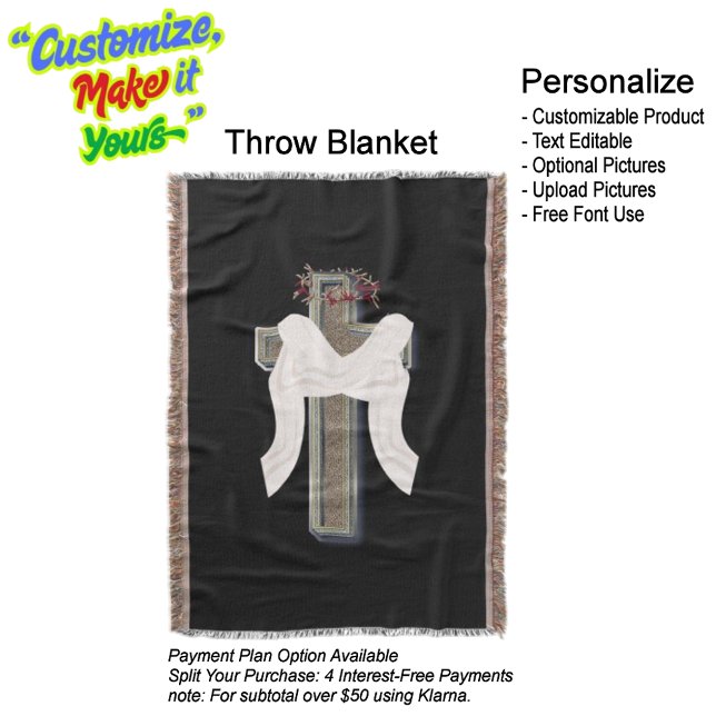 Cross Bow Throw Blanket Featuring Black Background (Cross Bow Throw Blanket Featuring a Gray Background.)