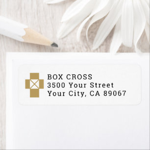 Cross Box Logo Christian Outreach Ministry Return Address Label