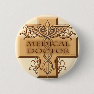 Cross Caduceus Doctor pin