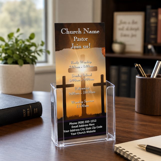 Cross Calvary Easter Rack Card, Join Us Services Card (Creator Uploaded)