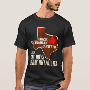 Cross Canadian Ragweed The Boys From Oklahoma Map  T-Shirt