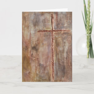 Cross card, religious card, sympathy card, baptism card