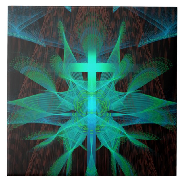 Cross Ceramic Tile (Front)
