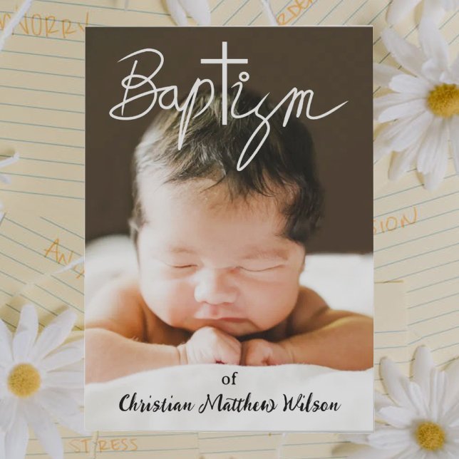 Cross Christening Religious Baptism Invitation (Creator Uploaded)