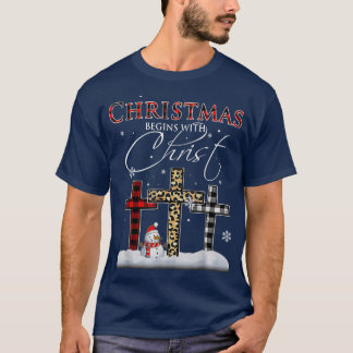 Cross Christmas begins with snow T-Shirt