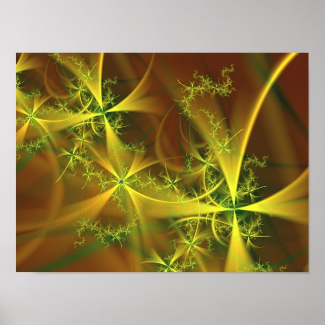Cross Cool Abstract Fine Fractal Art Poster (Front)