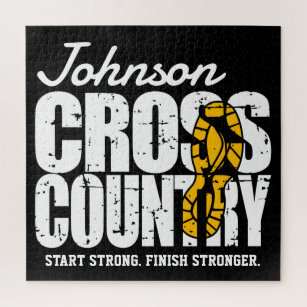 Cross Country ADD TEXT Runner Running Team Player Jigsaw Puzzle