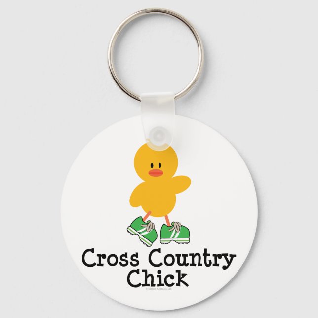 Cross Country Chick Keychain (Front)