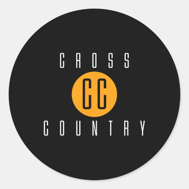 Cross Country  Classic Round Sticker (Front)