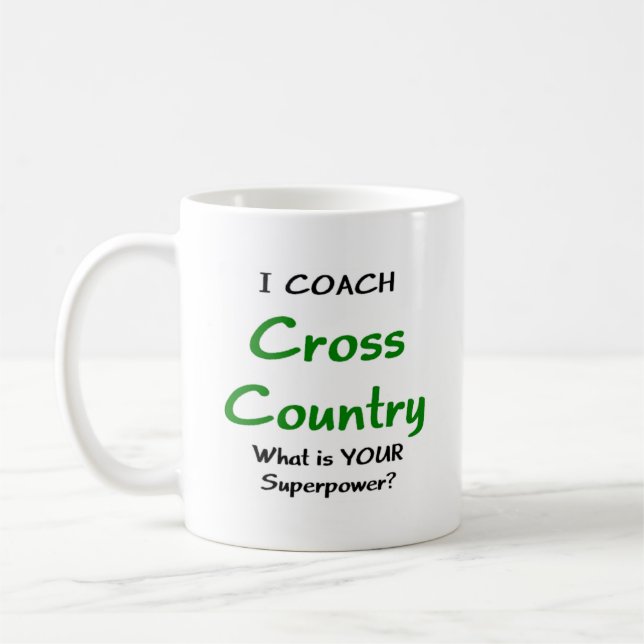 cross country, coach coffee mug (Left)