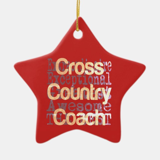 Cross Country Coach Extraordinaire Ceramic Ornament (Front)
