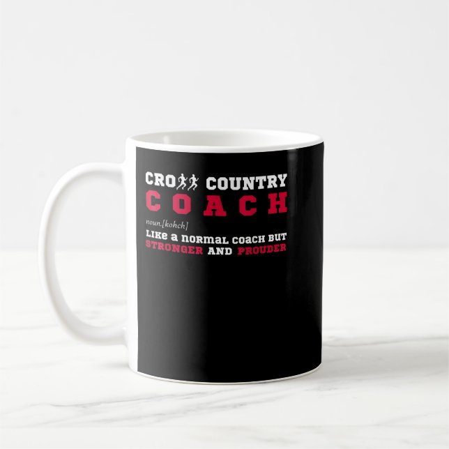 Cross Country Coach Sports Coaching Fun Definition Coffee Mug (Left)