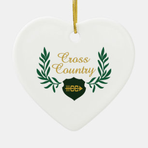 CROSS COUNTRY CREST CERAMIC TREE DECORATION