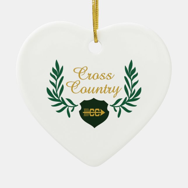 CROSS COUNTRY CREST CERAMIC TREE DECORATION (Front)
