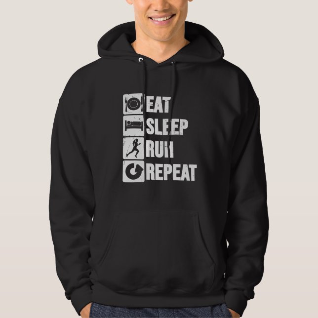 Cross Country Eat Sleep Run Repeat Running Women G Hoodie (Front)