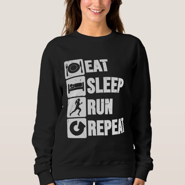 Cross Country Eat Sleep Run Repeat Running Women G Sweatshirt (Front)