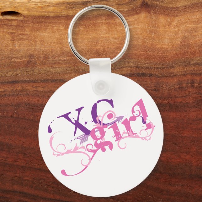 Cross Country Girl Keychain (Front)
