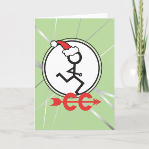 Cross Country Holiday Runner © Greeting Card
