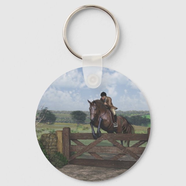 Cross Country - Jumping Horse Keychain (Front)