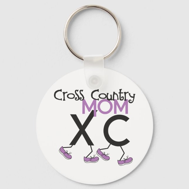 Cross Country Mum - Cross Country Runner Mother Key Ring (Front)