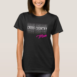 Cross Country Mum School Running Team Mother Pink T-Shirt