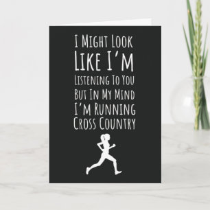 Cross Country Ornaments Sports Running Athlete XC Card