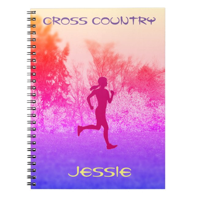 Cross Country Rainbow Runner Notebook (Front)