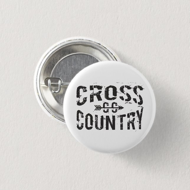 cross country runner Button (Front & Back)