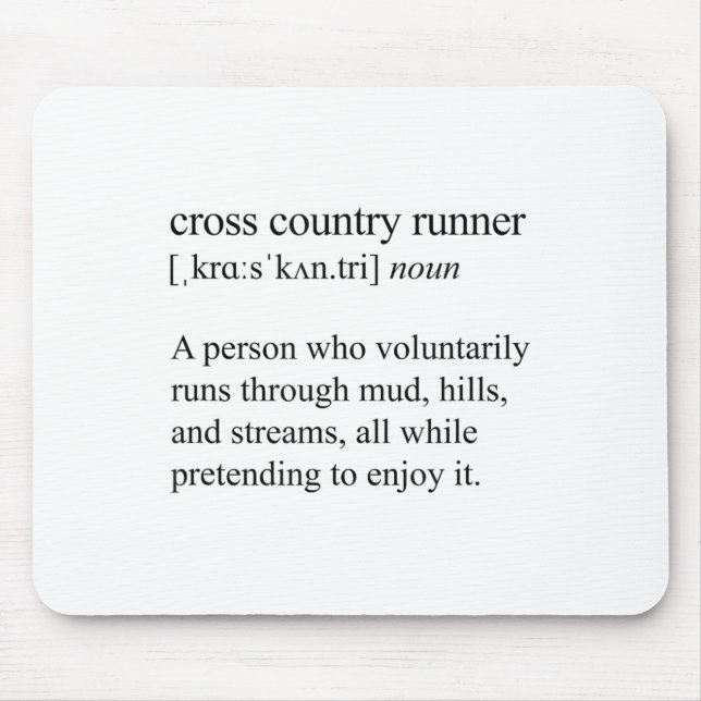 Cross Country Runner Definition, Xc Running  Mouse Pad (Front)