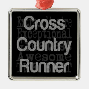 Cross Country Runner Extraordinaire Metal Tree Decoration