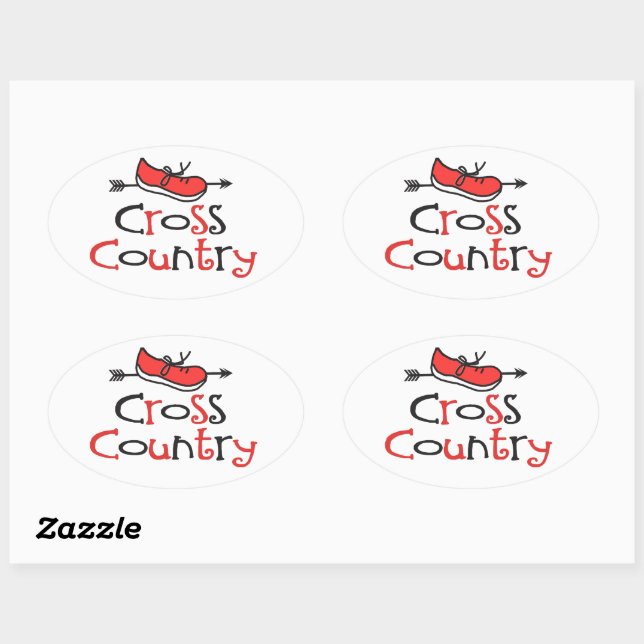Cross Country Runner Shoe Stickers (Sheet)
