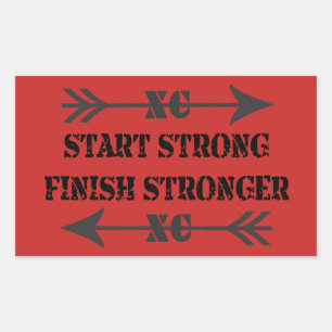 Cross Country Runner Strong Stickers