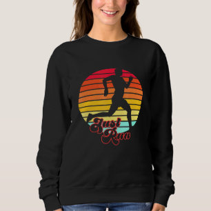 Cross Country Running 70s 80s Retro Style Just Run Sweatshirt