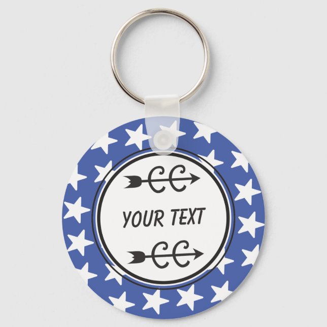 Cross Country Running BLUE Personalised Keychain (Front)