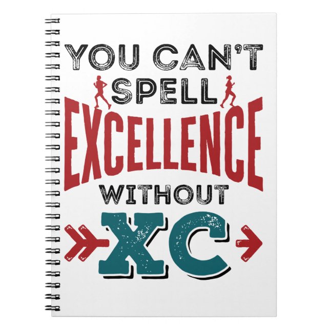 Cross Country Running Funny Excellence XC Notebook (Front)