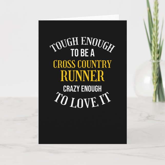 Cross Country Running Gift XC Cross Country Runner Card (Front)